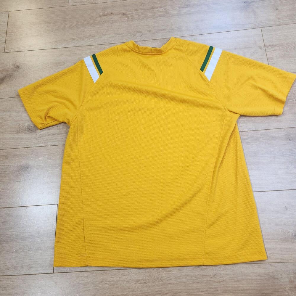 Vintage Y2K Nike Shirt Mens XL Yellow Center Swoosh Football Jersey Ducks - Picture 4 of 9